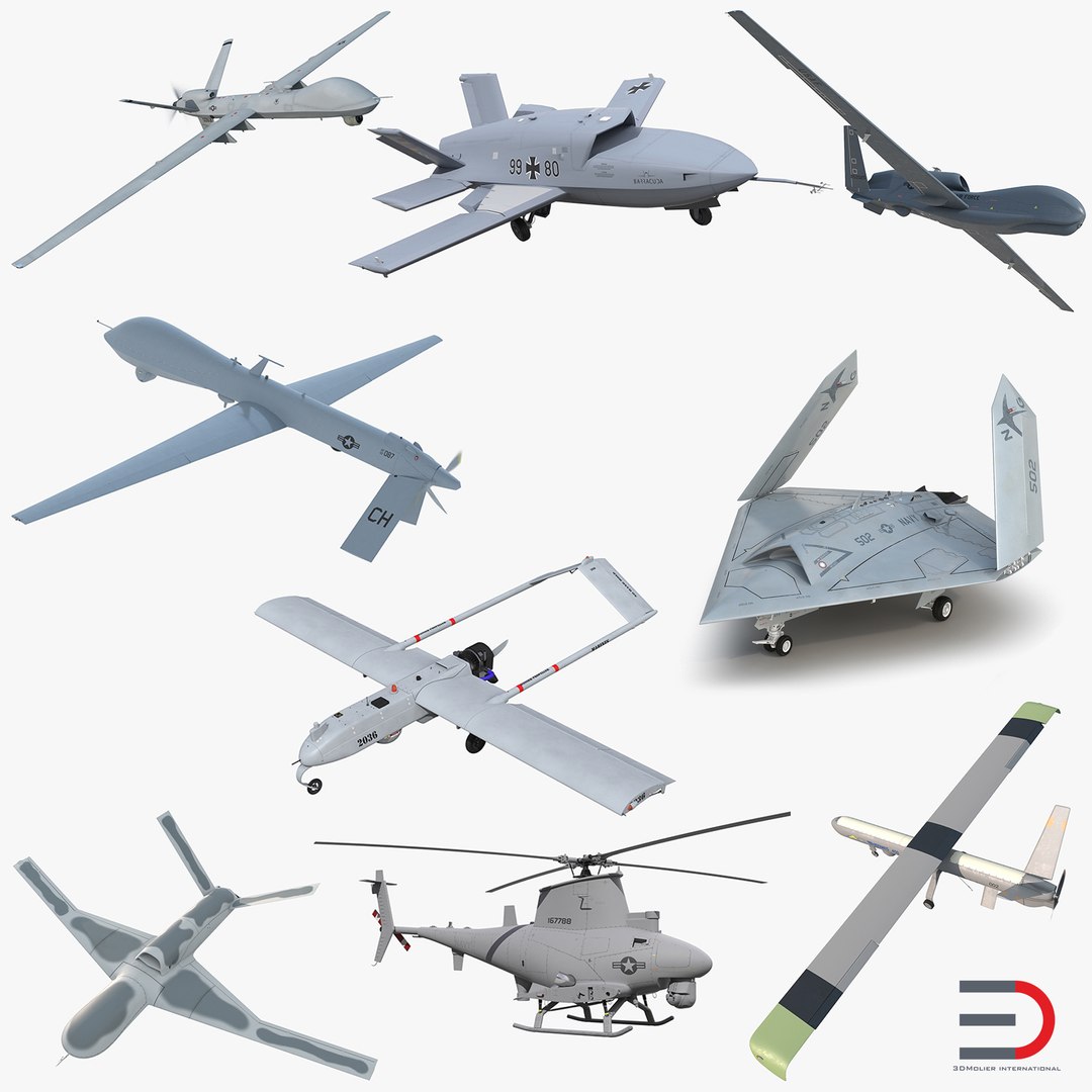 UAV Rigged 3 Collection 3D model preview