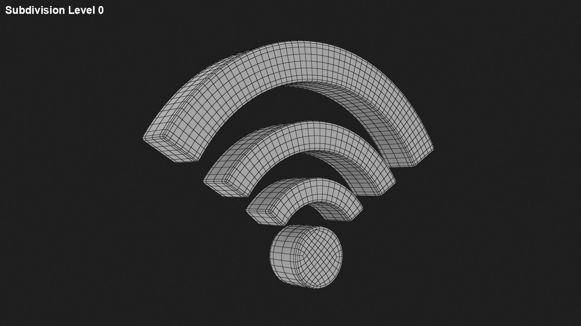 Wifi Symbol Collection D Model Turbosquid