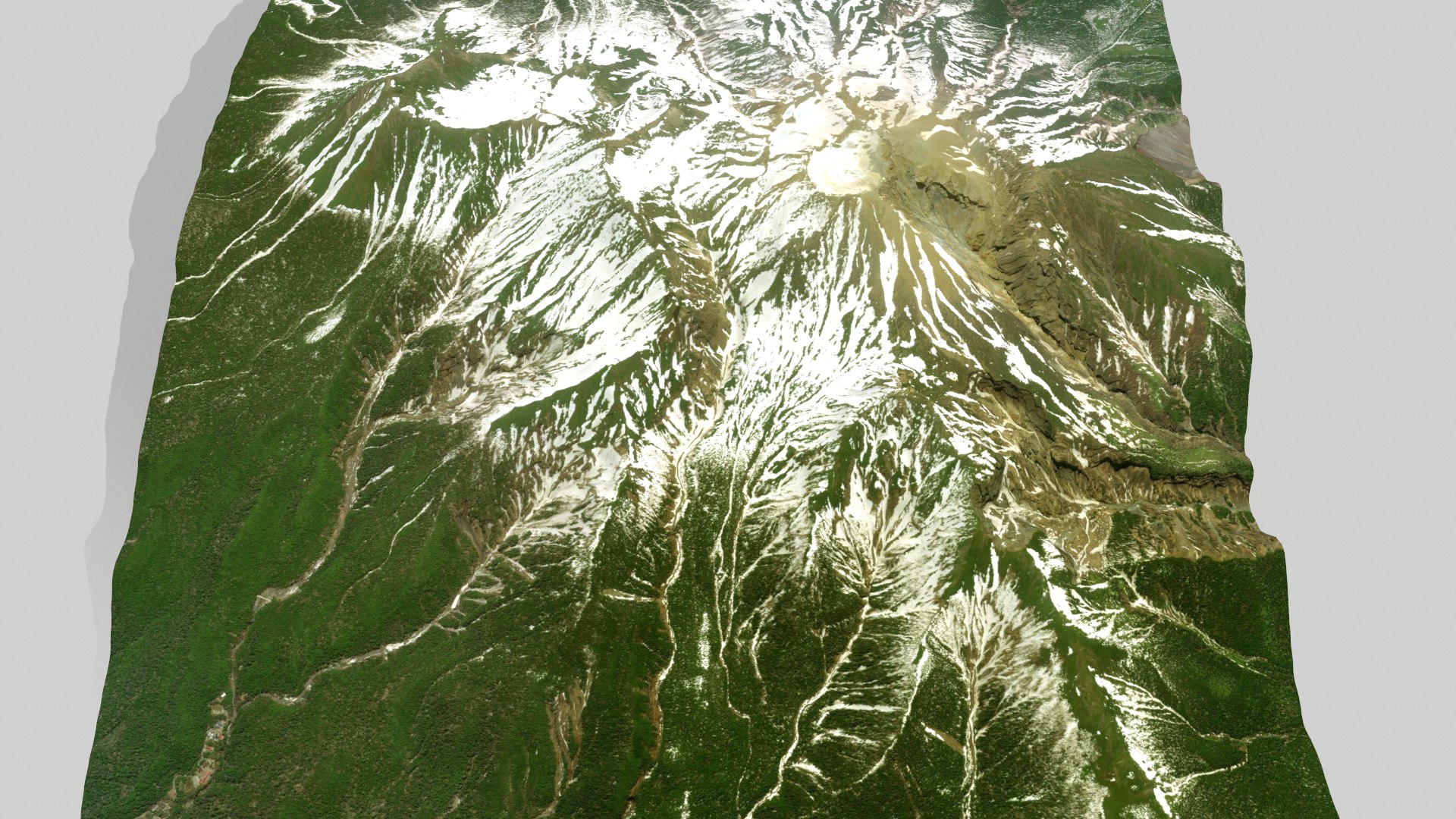 3D Mountain Landscape Volcano Ontake Japan Model - TurboSquid 2191540