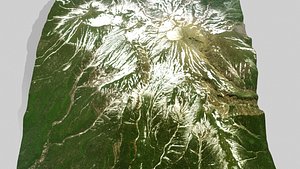 3D Mountain landscape Volcano Ontake Japan model