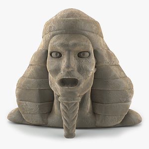 3d model of pharaoh head statue