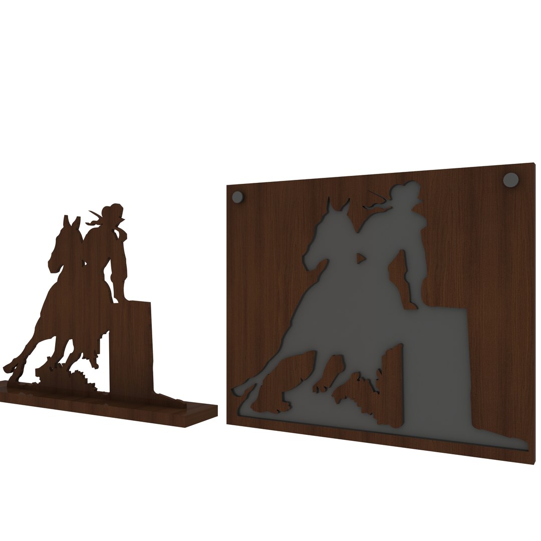 Barrel Racer wall decoration Low-poly 3D - TurboSquid 2018185