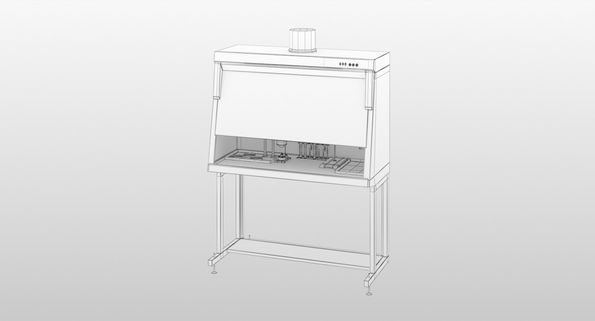 Realistic ventilation laboratory shelf 3D model - TurboSquid 1237731