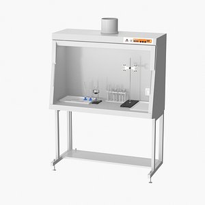 realistic ventilation laboratory shelf 3D model