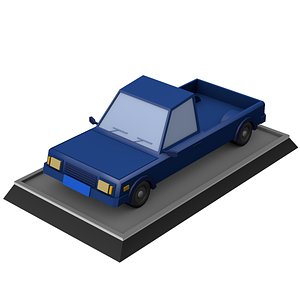 3D Low Poly Car Truck model