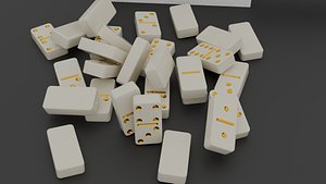 White and Gold DOMINO SET