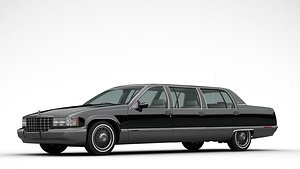3D Cadillac Fleetwood Limousine model