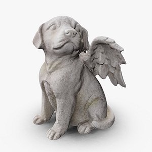 3D Dog Angel Photorealistic PBR Low-poly 3D model
