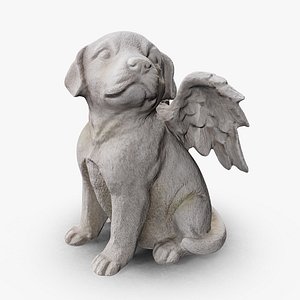 Dog Angel Photorealistic PBR Low-poly 3D model