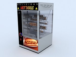 3d hotdog warmer model