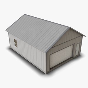 Pole Barn Garage - Exterior Only 3D model
