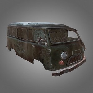 UAZ-452 Wreck PBR Game-Ready