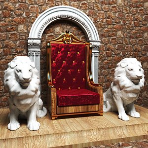 King Throne 9 3D model