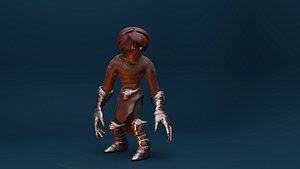 3D model Fantasy Creature Low Poly Fully Rigged Character