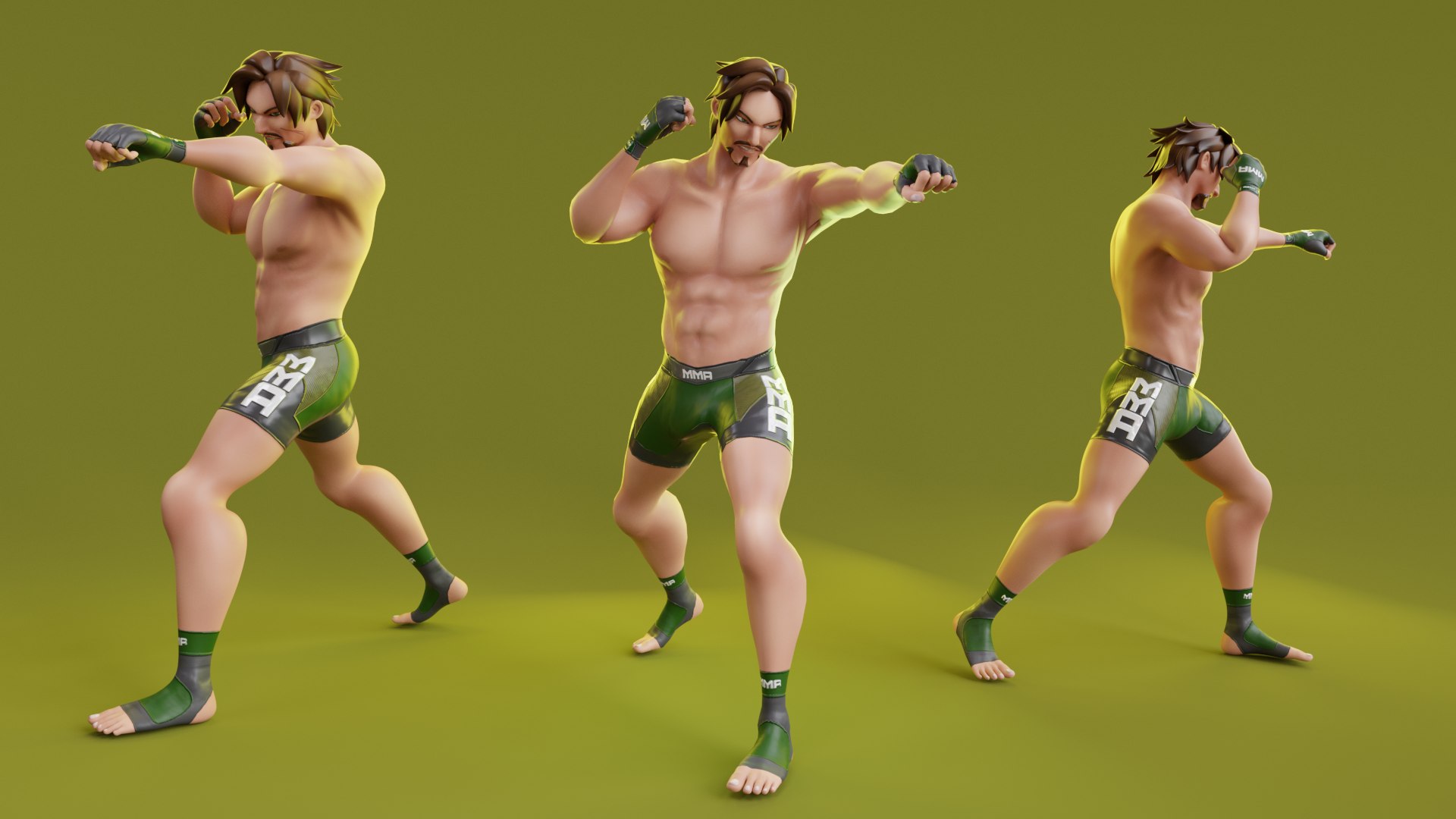 Low Poly Boxer - MMA Fighter - Alejandro 3D Model - TurboSquid 2067730