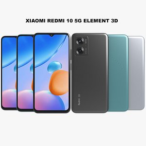 Xiaomi Redmi 10 5G All Colors in Element 3D