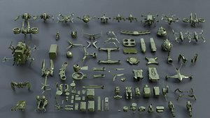 Sci-Fi Drone Kitbash Mega Pack 125 Hard Surface Assets