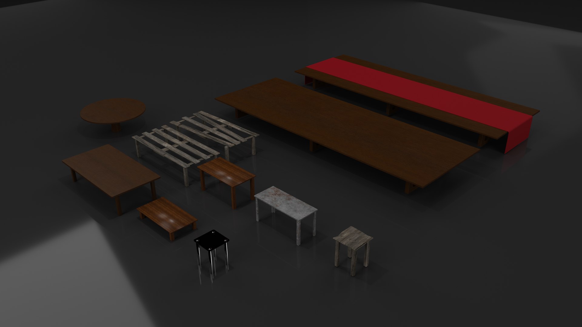 3D Table Pack Model - TurboSquid 2209025