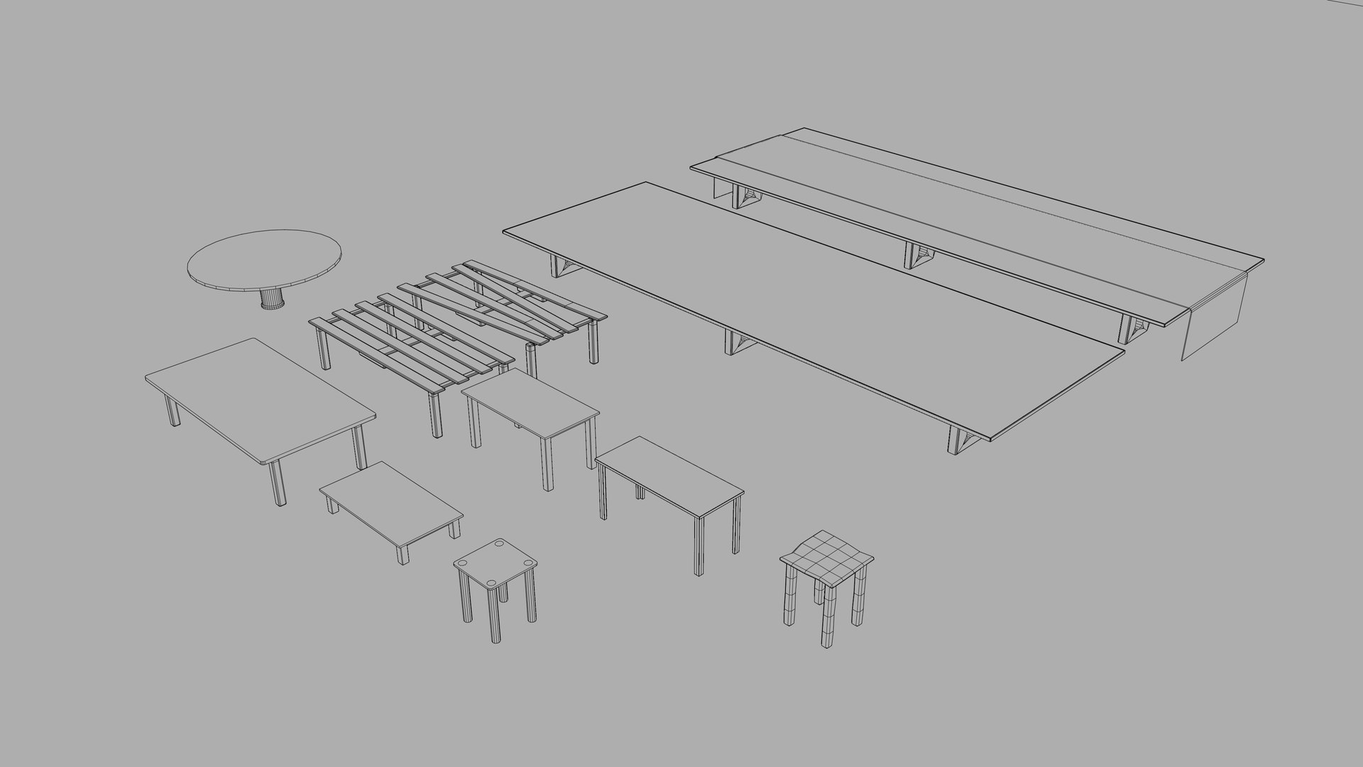 3D Table Pack Model - TurboSquid 2209025