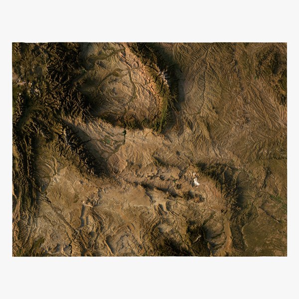 3D model Relief map of Wyoming 3D model