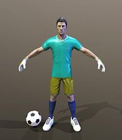 Low-poly model of the character Football Player