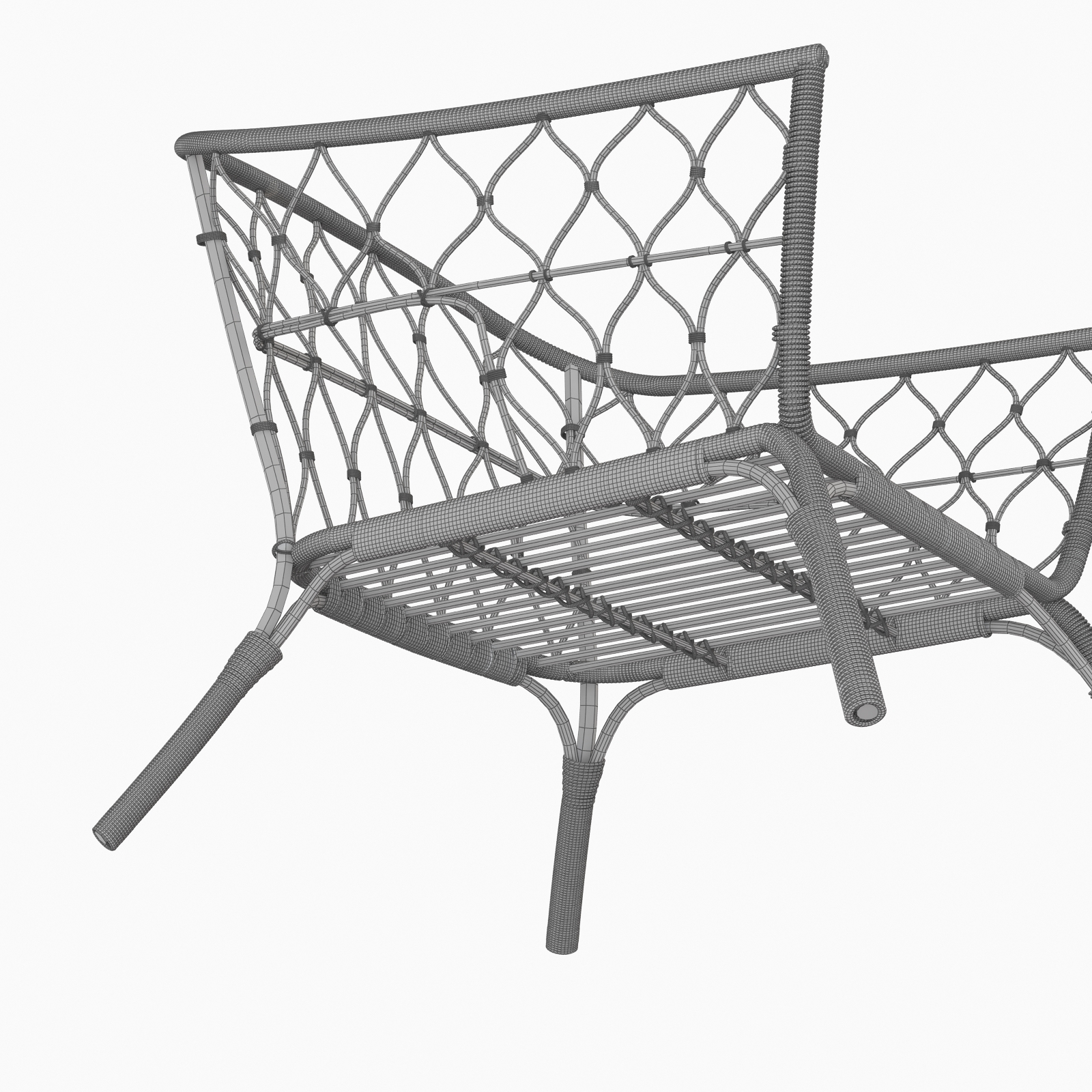 Rattan chair ikea stockholm model TurboSquid 1193358