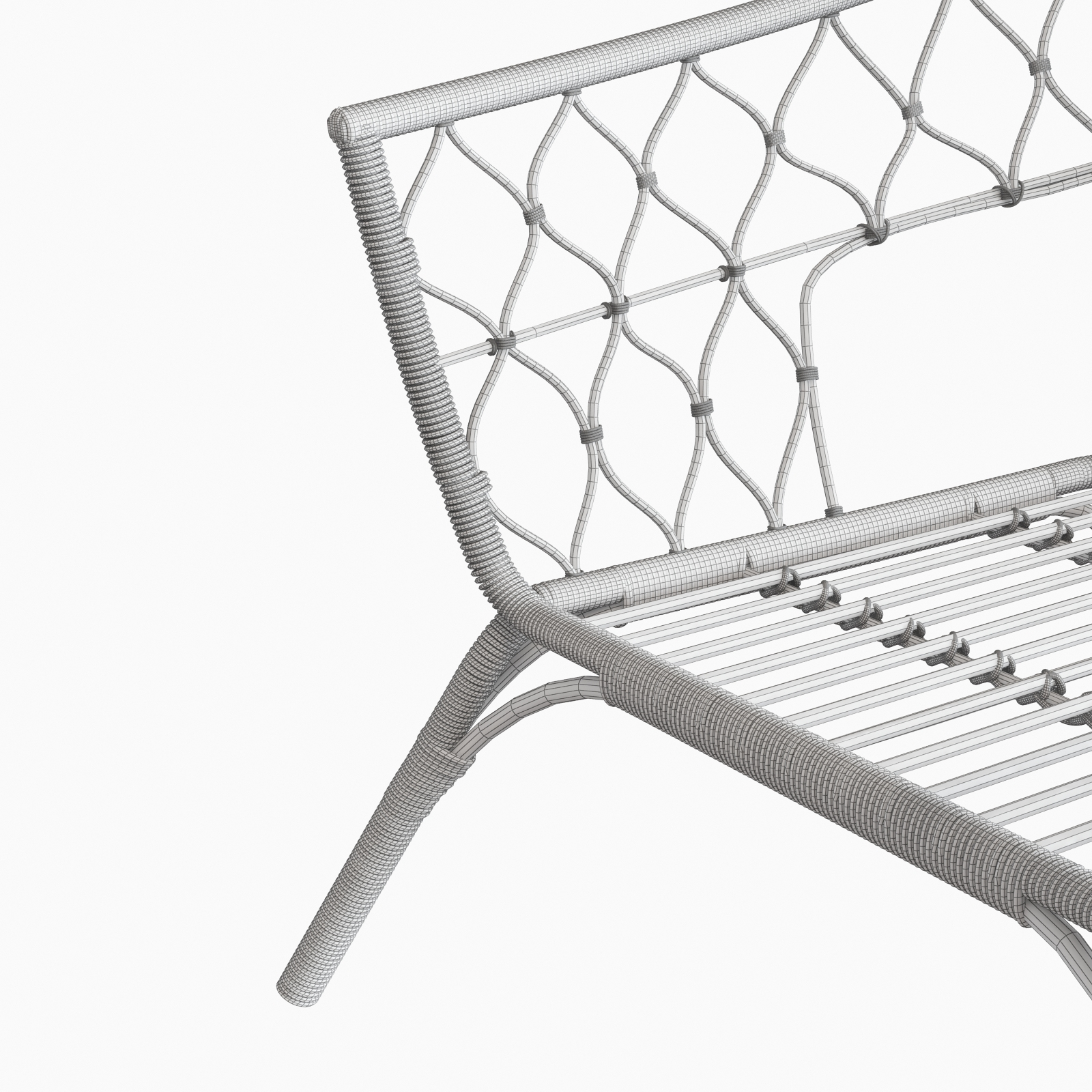 Rattan chair ikea stockholm model TurboSquid 1193358