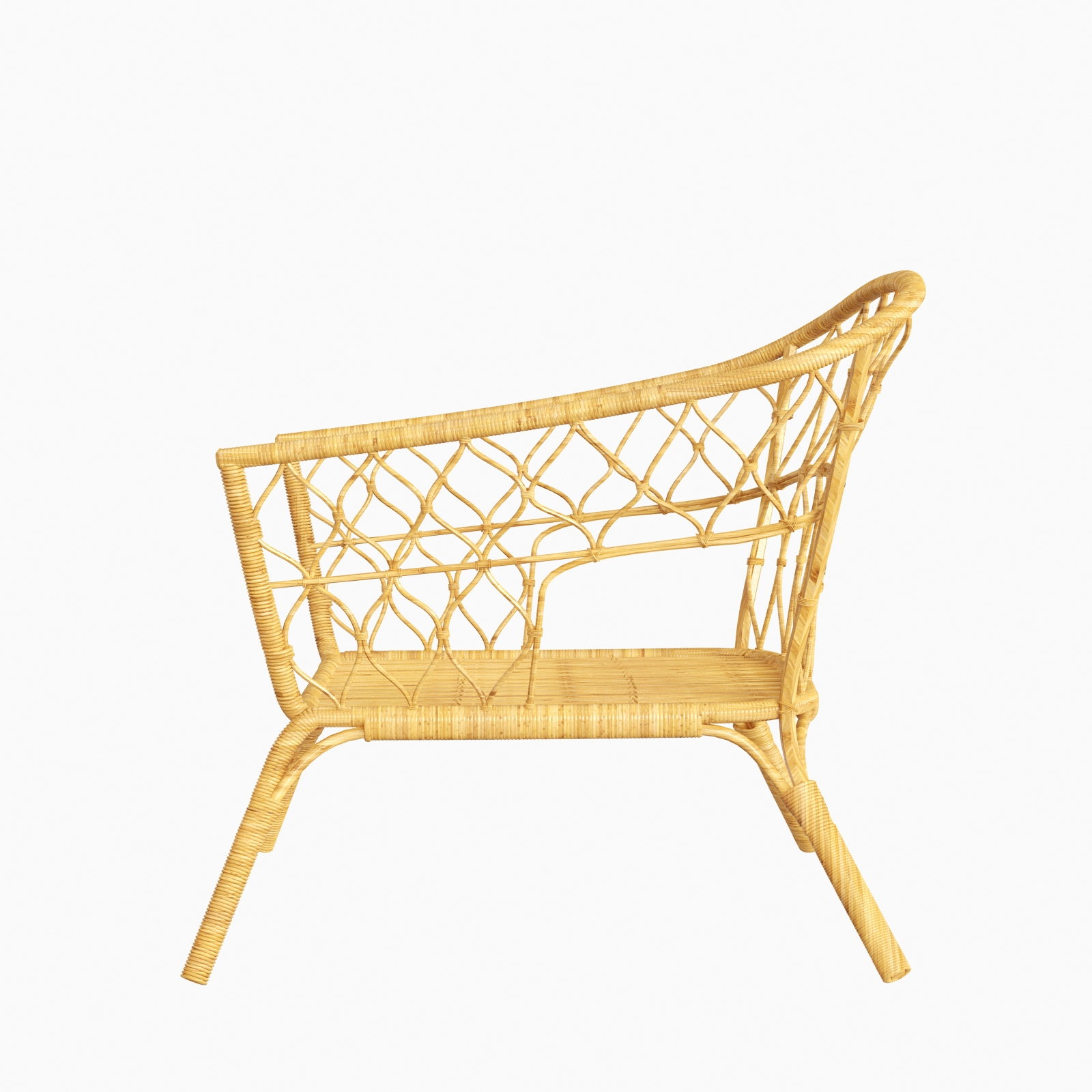 Rattan chair ikea stockholm model TurboSquid 1193358