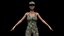 Mulher afro-americana realista em uniforme militar