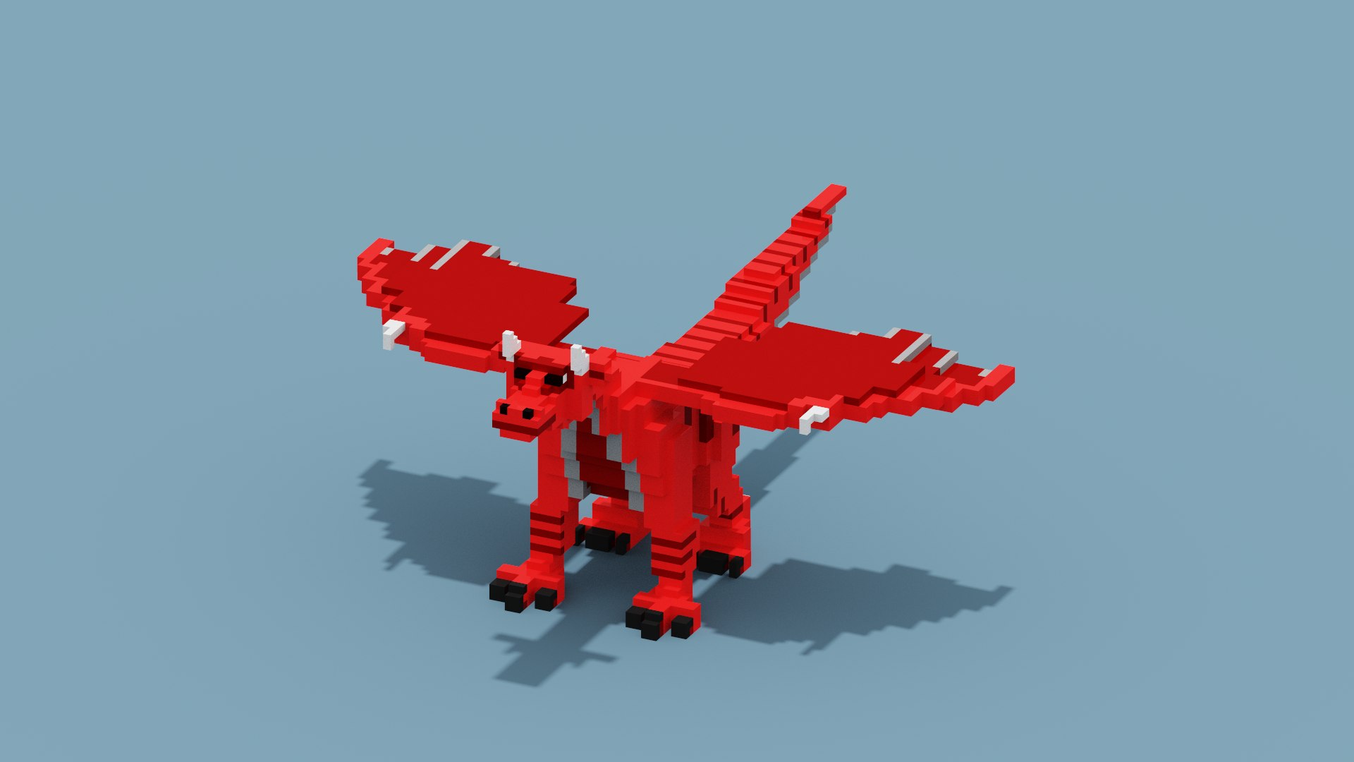 Voxel Dragon 3D Model - TurboSquid 1945419