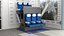 Double-Level Passenger Seating Blue