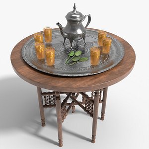 3D Mint Teapot Set