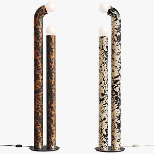 3D model Tortuga floor lamp by designer Hermine Torikian