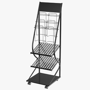 Detailed Magazine Rack 3D model