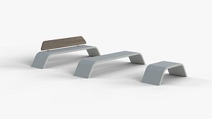 METALCO RIBBON BENCH COLLECTION 3D model