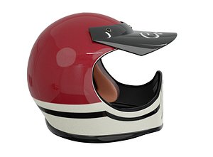 Retro Full Face Helmet 3D