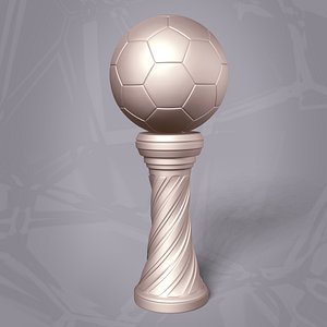 3D Soccer Ball Trophy -- Ready for 3d Printing