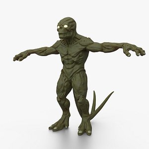 Completely green alien
