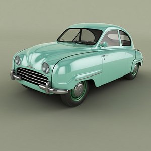 1954 saab 92b 3D model