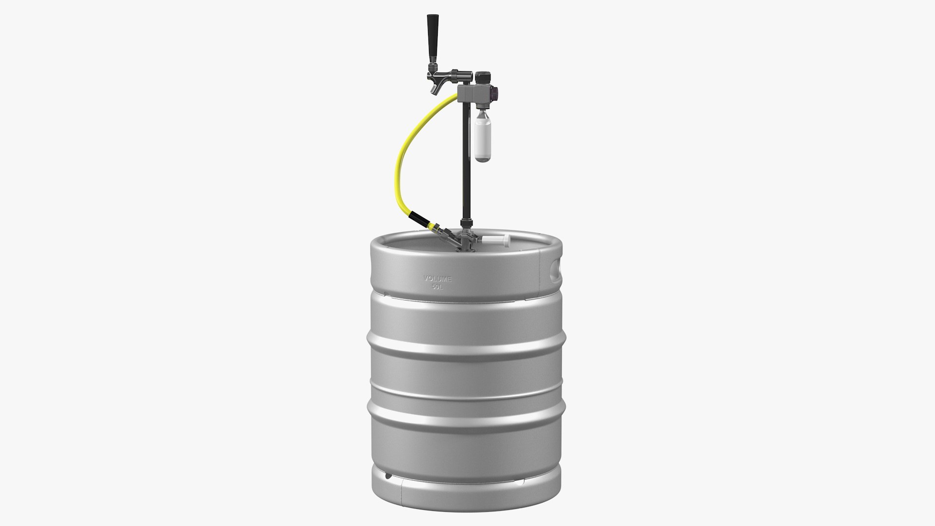 Beer Keg 50L with Portable Tap 3D model preview