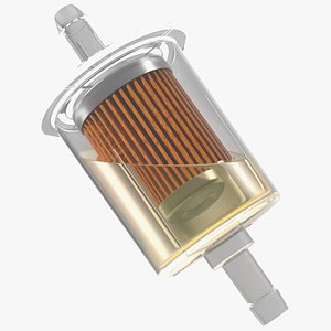 Universal Inline Fuel Filter with Petrol 3D