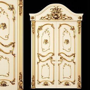 3D luxury classic baroque carved model