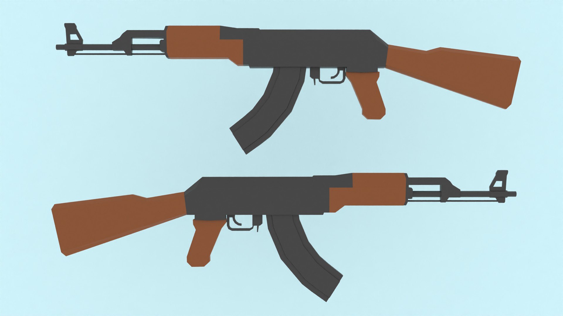 3D AK47 Assault Rifle Game Ready Low-poly - TurboSquid 2128958