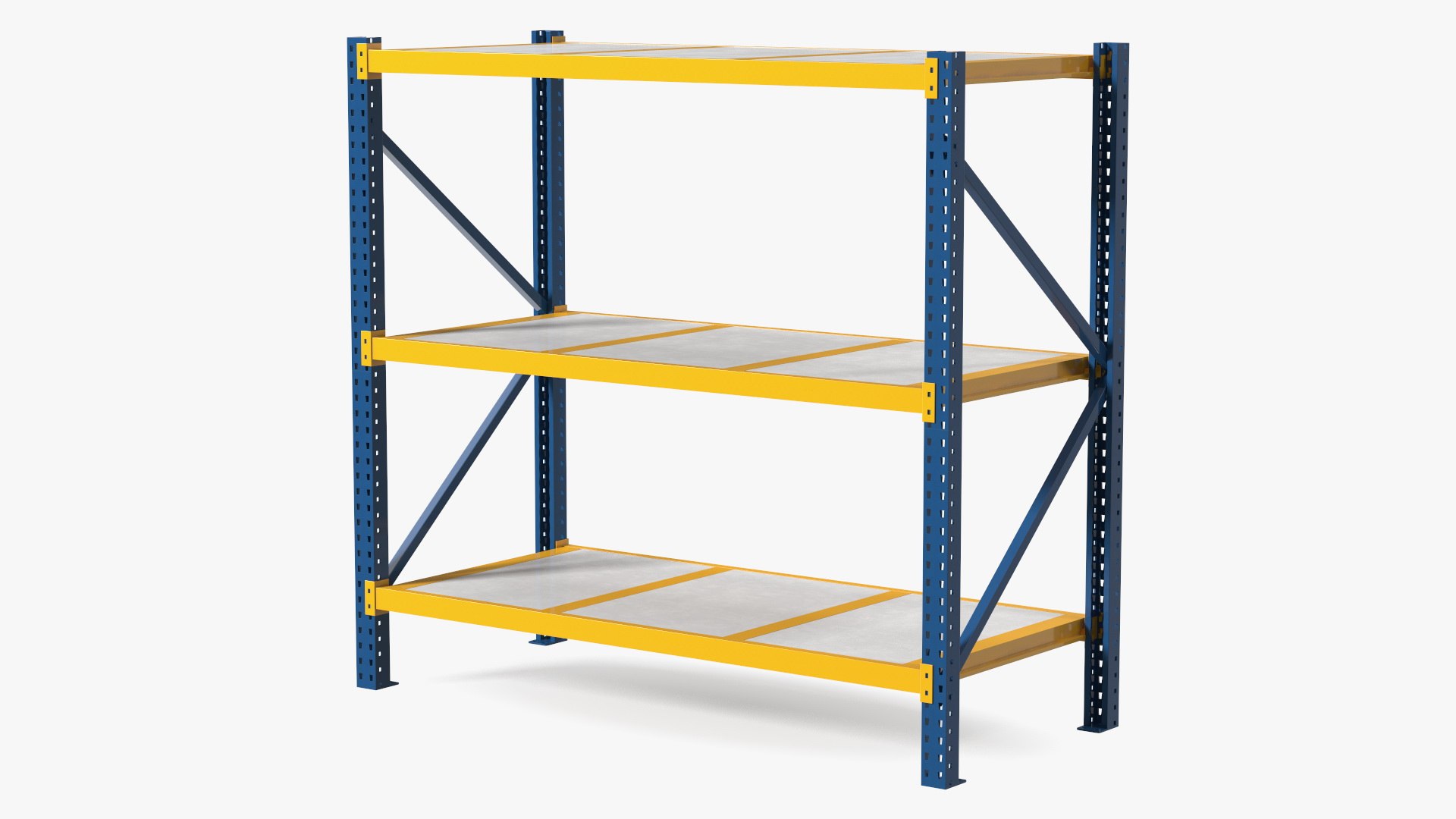 Heavy Duty Warehouse Rack 3D model preview