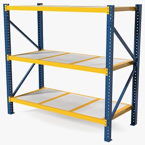 Heavy Duty Warehouse Rack 3D