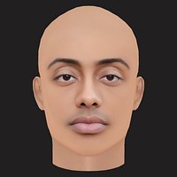 Low Poly Amine Rapper Head