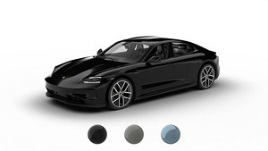 3D model Porsche Taycan 4S Black Edition 2026 3d model