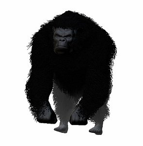 Black Gorilla HiPoly