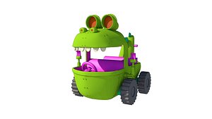 Reptar Wagon 3D Model  Available in C4D and OBJ Formats for Personal Use