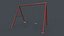 PBR Modular Outdoor Playground Swing Sets A 3D model